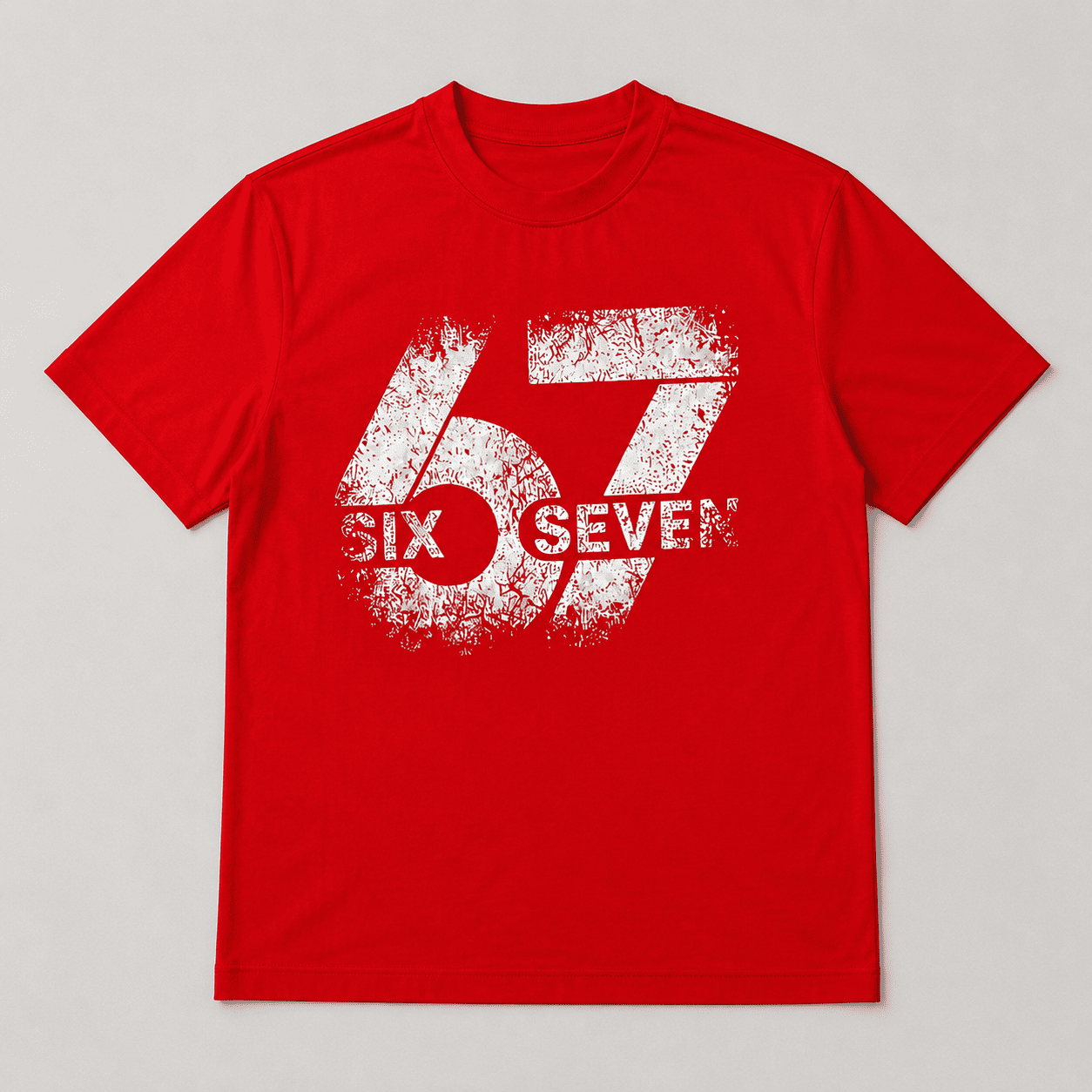 Six Seven 67 Number Graphic T-Shirt Vintage Streetwear Unisex Tee