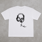 Colorful Dripping Headphones DJ Music Lover Graphic T-Shirt Streetwear Tee