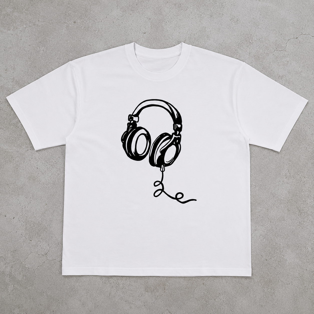 Colorful Dripping Headphones DJ Music Lover Graphic T-Shirt Streetwear Tee
