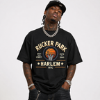 Harlem NYC Rucker Park Basketball Graphic T-Shirt Vintage Streetball Retro Tee