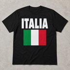 Mens Italia Flag T-Shirt Italy Pride Italian Graphic Tee