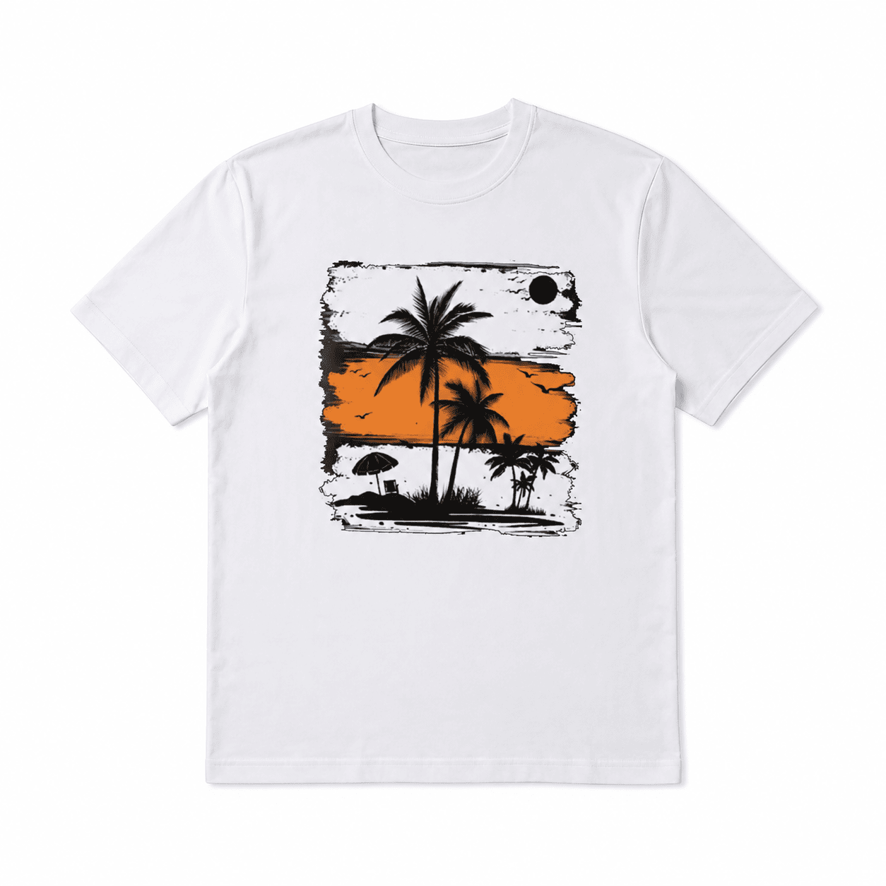 Palm Tree Graphic T-Shirt Tropical Beach Summer Vacation Casual Tee