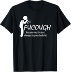 FuCough Funny Sarcastic Humor Graphic T-Shirt Allergy Season Joke Tee
