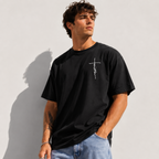 Faith Cross Graphic T-Shirt Men's Christian Crew Neck Casual Tee Top