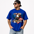 USA 250th Anniversary T Shirt 1776 2026 Eagle Patriotic Graphic Casual Tee