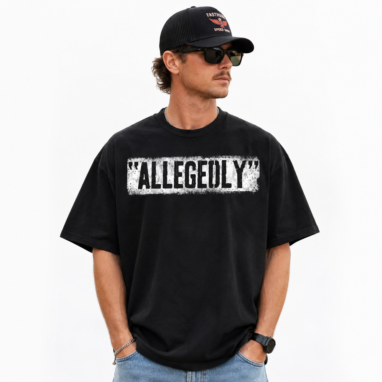 Allegedly Funny T-Shirt Sarcastic Humor Meme Graphic Tee