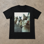 Funny Smoking Cat Meme T-Shirt - Featuring a Smoking Tabby Cat Design