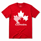 Canada Maple Leaf Graphic T-Shirt Canadian Pride Flag Style Casual Tee
