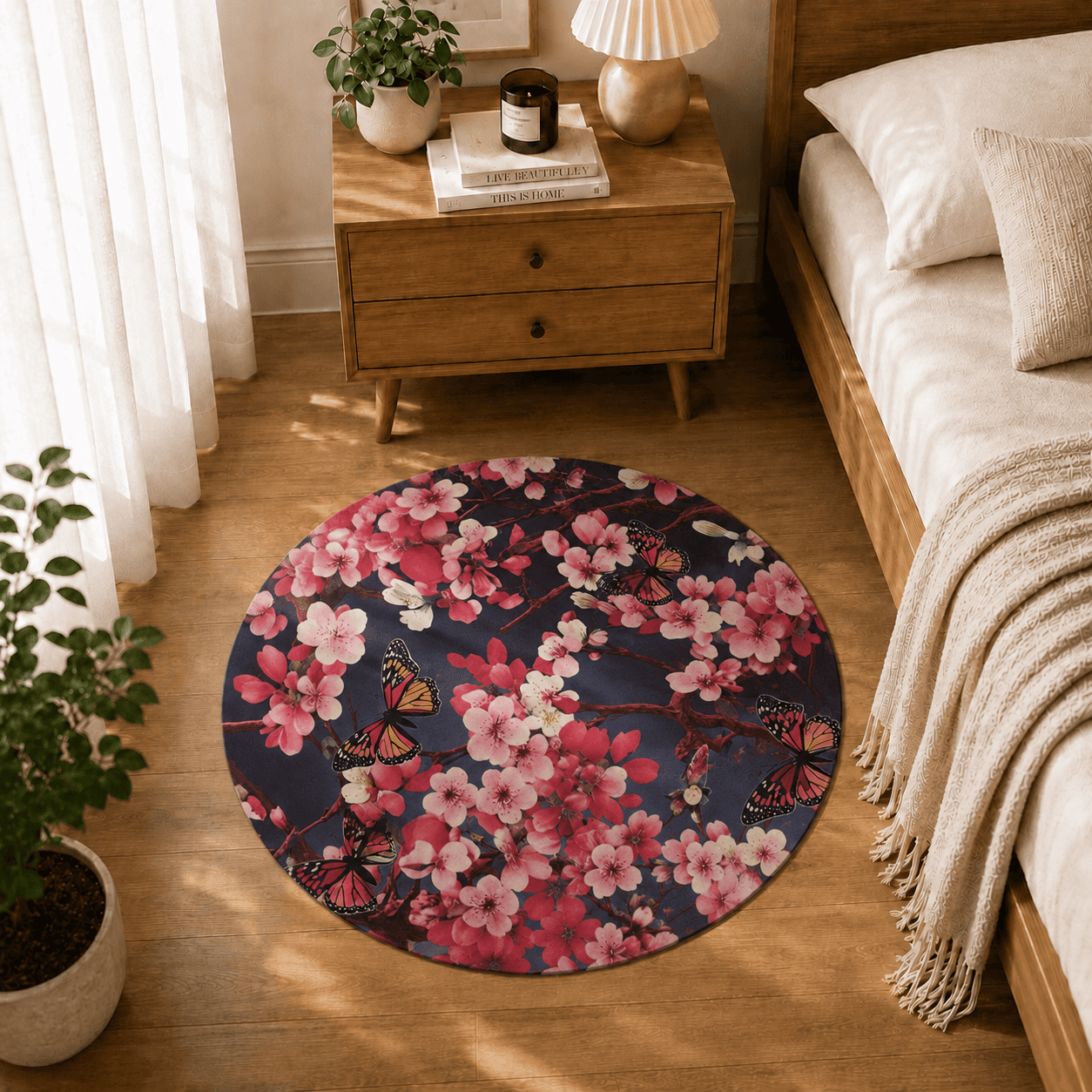 Japanese Koi Door Mat Quick Dry Super Absorbent Non Slip Fish Pattern