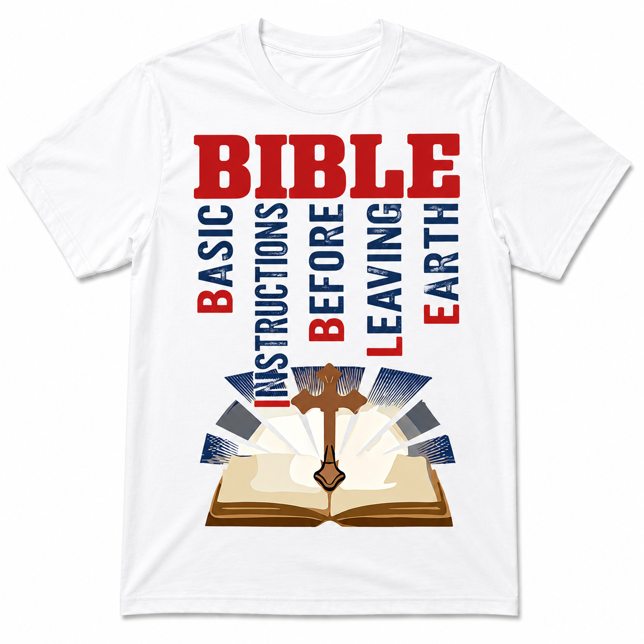 Bible Graphic T-Shirt Christian Faith Religious Inspirational Tee