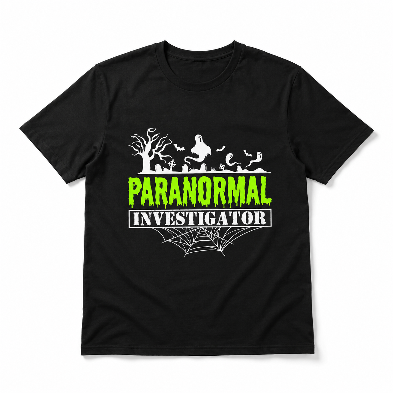 Paranormal Investigator Ghost Hunter Spooky Halloween Graphic Men's T-Shirt