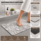 Black and White Doodle Psychedelic Carpet, Magic Mushroom and Weed Rug Design, Bedroom Rug, Friend's Home Gift Idea, Cool Bathmat Doormat