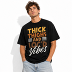 Thick Thighs and Loc'd Vibes Graphic T-Shirt for Men