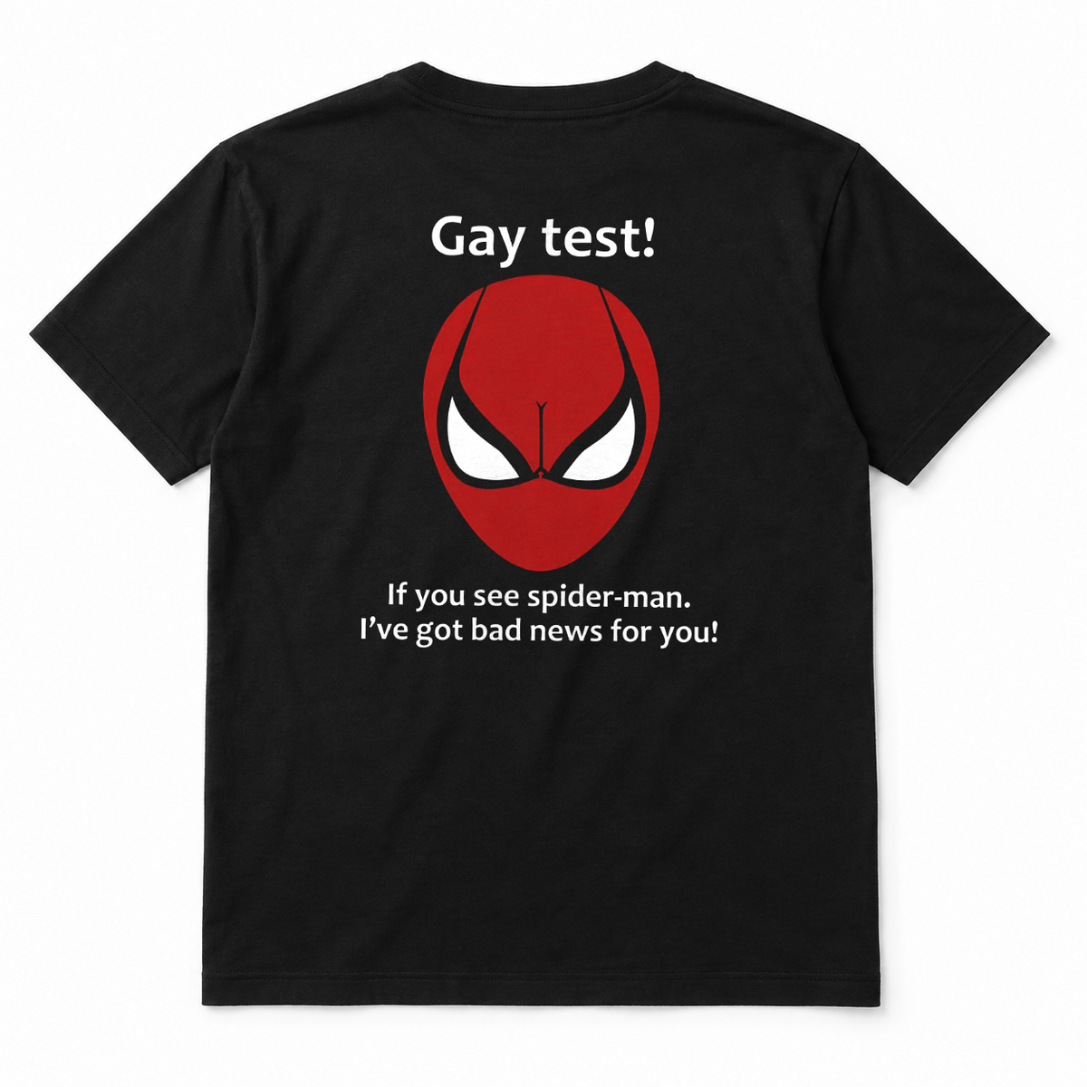 Funny Gay Test Bat Symbol Optical Illusion Joke Men's T-Shirt
