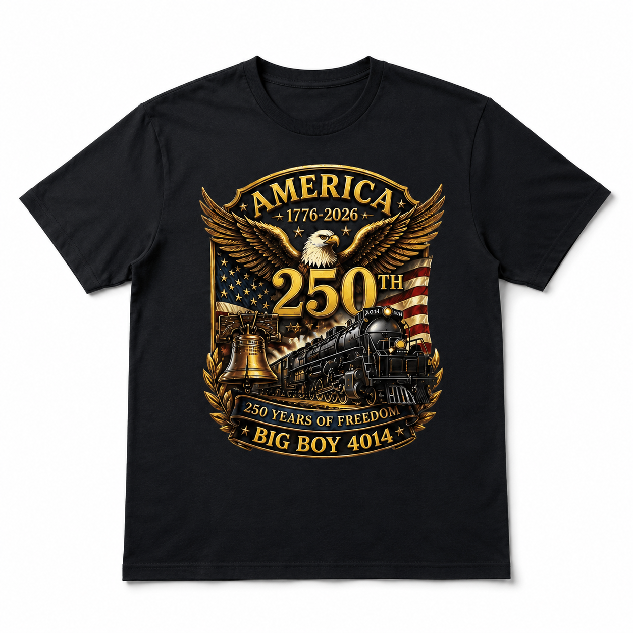 Big Boy 4014 Train USA 250th Anniversary T-Shirt Patriotic 1776-2026 Tee