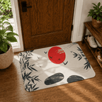 Japanese Full Moon Bamboo Bath Mat Quick Dry Super Absorbent Non Slip