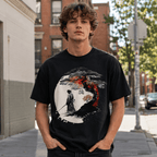 Vintage Japanese Samurai Aikido Bonsai Warrior Graphic T Shirt Retro Tee