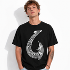 Polynesian Fish Hook Tribal Maori Style Graphic Men's T-Shirt