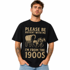Funny Vintage Horse Wagon Graphic T-Shirt Men's Retro Western Tee