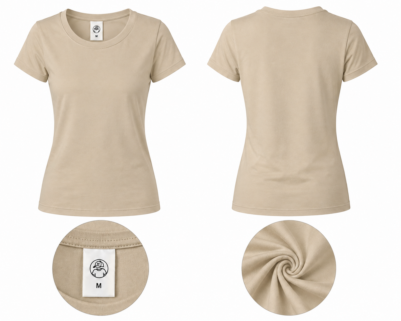 Women’s Classic Solid Color T-Shirt – Casual Slim Fit Crew Neck Short Sleeve Basic Tee