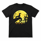 Dachshund Witch Moon Haunted House Halloween Dog Graphic Men's T-Shirt