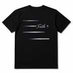 Faith Cross Christian Graphic T-Shirt Minimalist Religious Tee for Men