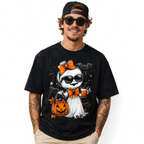 Cute Ghost Pumpkin Halloween Spooky Gothic Funny Graphic Men's T-Shirt