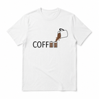 Funny Coffee Battery Graphic T-Shirt Caffeine Lover Novelty Tee for Men