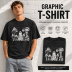 Cute Ghost Mushroom Forest Spooky Halloween Gothic Graphic Men's T-Shirt
