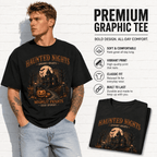 Haunted Nights Spooky Sights Haunted House Halloween Men's Graphic T-Shirt