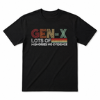 Gen X Lots of Memories No Evidence Funny Retro Graphic T-Shirt for Men