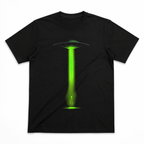 Alien UFO Abduction Green Beam Sci-Fi Graphic Men's T-Shirt