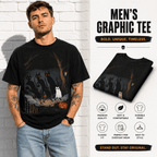 Black Cats Ghost Trick or Treat Spooky Halloween Graphic Men's T-Shirt