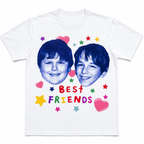 Best Friends Graphic T-Shirt Retro Funny Friendship Tee for Men