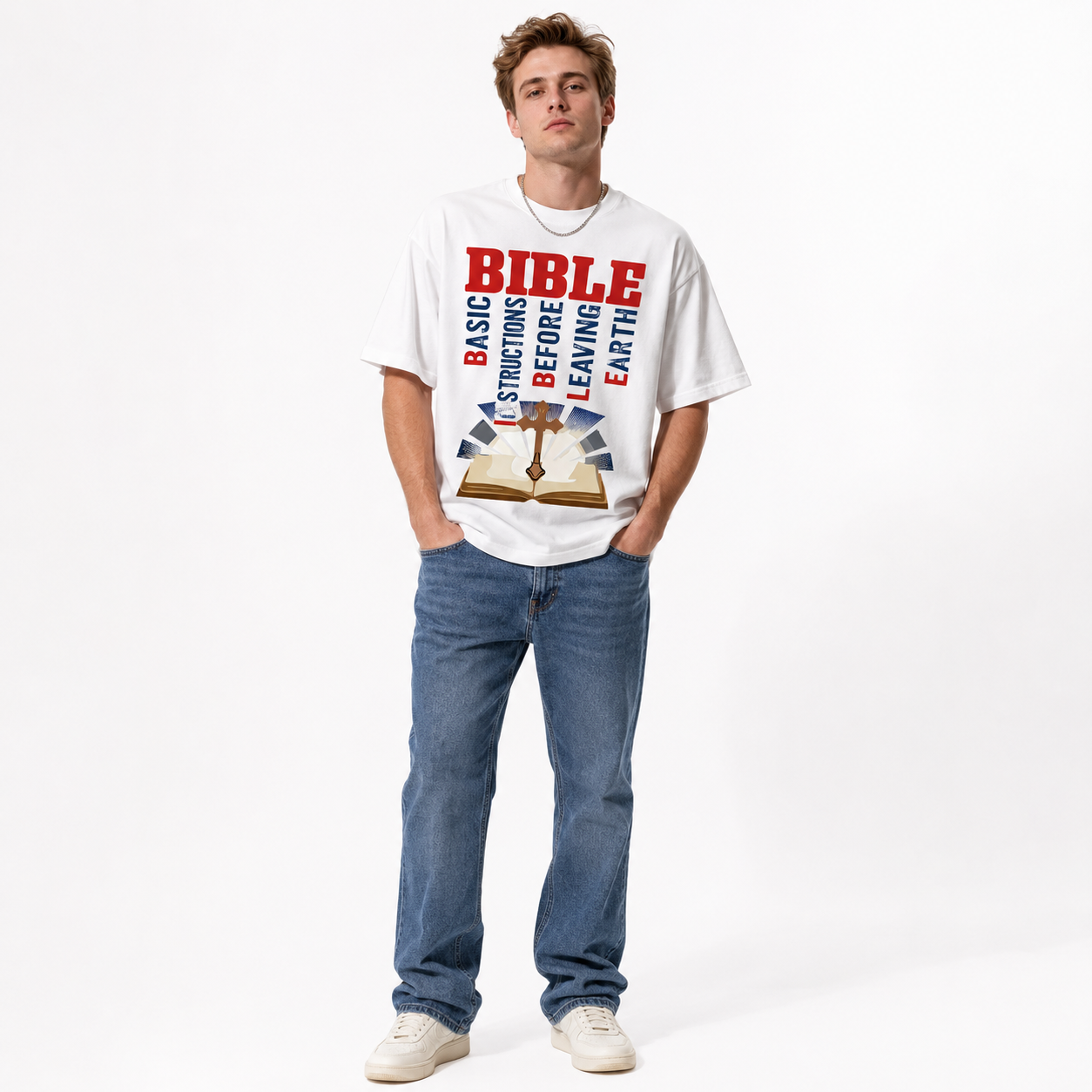 Bible Graphic T-Shirt Christian Faith Religious Inspirational Tee