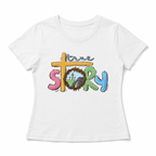 Women‘s True Story Christian Easter Graphic T-Shirt Faith Casual Tee