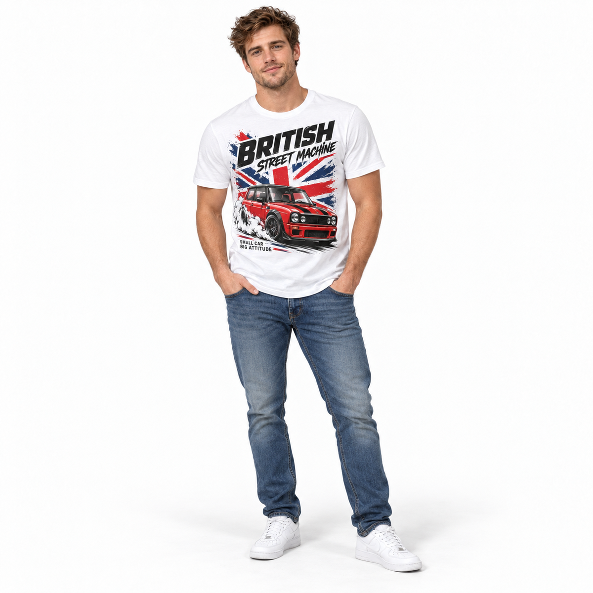 British Street Machine Classic Mini Racing Men's Graphic T-Shirt