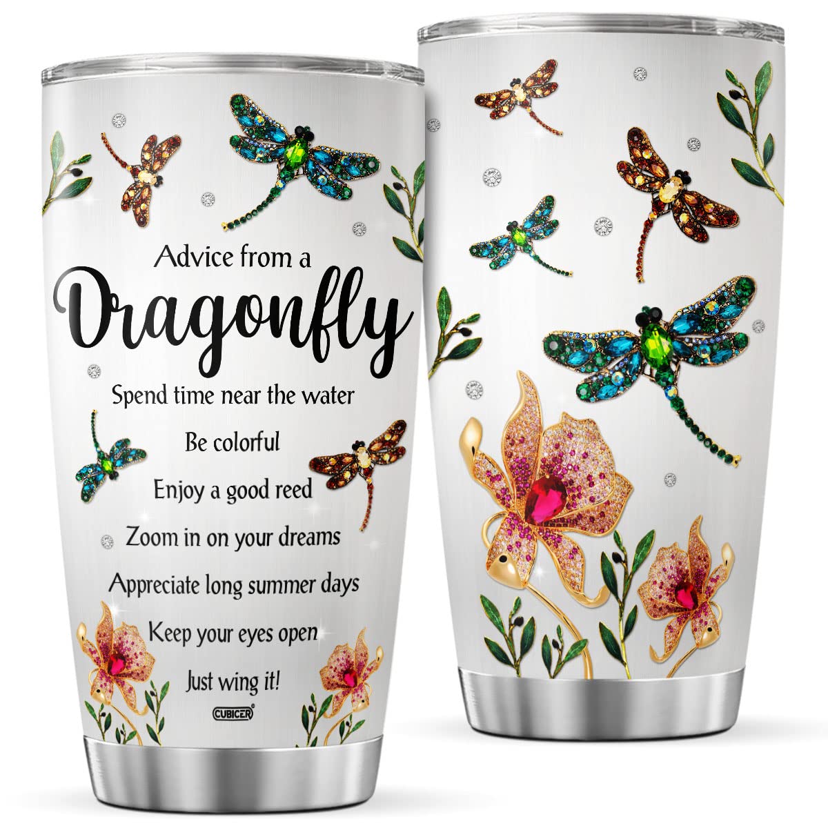 CUBICER Koala Bear Jewelry Style Coffee Tumblers Cute Koala Mugs Insulated Mug Cup Double Wall Tumbler Gifts For Girls Women Christmas Birthday Holiday Large 20 Oz Home Travel