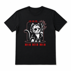 Funny Killer Cat Hockey Mask Meow Halloween Horror Graphic Men's T-Shirt