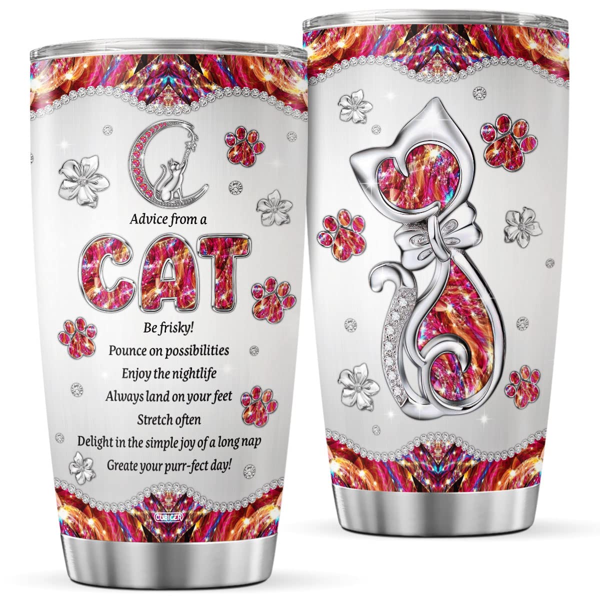 CUBICER Koala Bear Jewelry Style Coffee Tumblers Cute Koala Mugs Insulated Mug Cup Double Wall Tumbler Gifts For Girls Women Christmas Birthday Holiday Large 20 Oz Home Travel