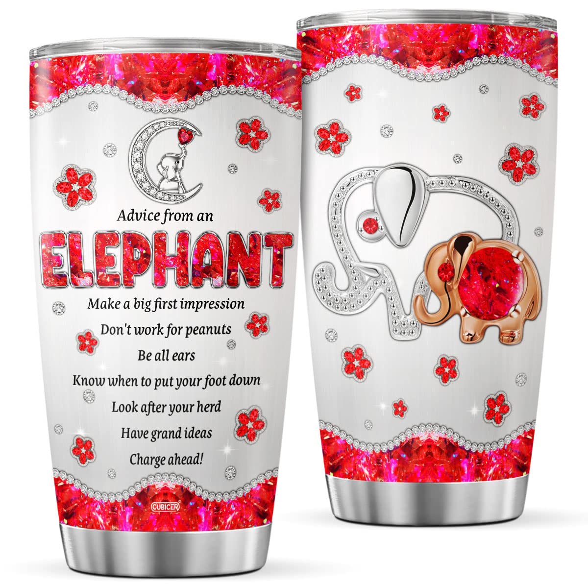 CUBICER Koala Bear Jewelry Style Coffee Tumblers Cute Koala Mugs Insulated Mug Cup Double Wall Tumbler Gifts For Girls Women Christmas Birthday Holiday Large 20 Oz Home Travel