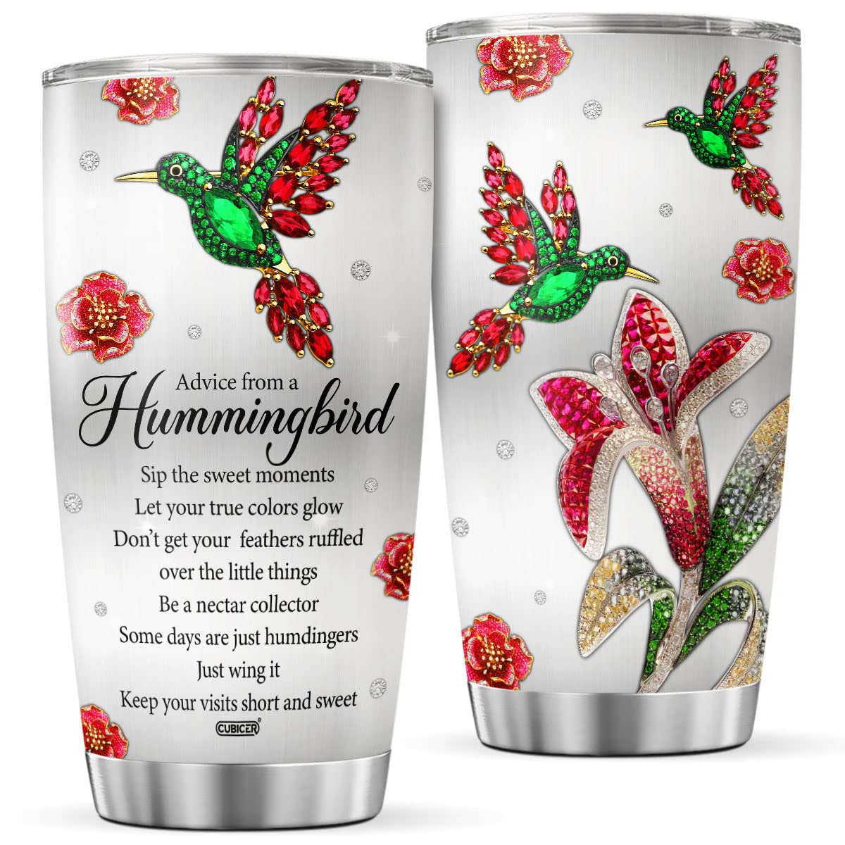 CUBICER Koala Bear Jewelry Style Coffee Tumblers Cute Koala Mugs Insulated Mug Cup Double Wall Tumbler Gifts For Girls Women Christmas Birthday Holiday Large 20 Oz Home Travel