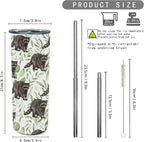 Raccoon Realistic Animal Tumbler, 20oz Insulated Stainless Steel Tumbler with Lid, Raccoon Themed Gifts Coffee Travel Mug Cup for Hot and Cold Drinks
