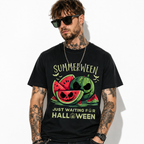 Summerween Watermelon Pumpkin Just Waiting for Halloween Men's T-Shirt