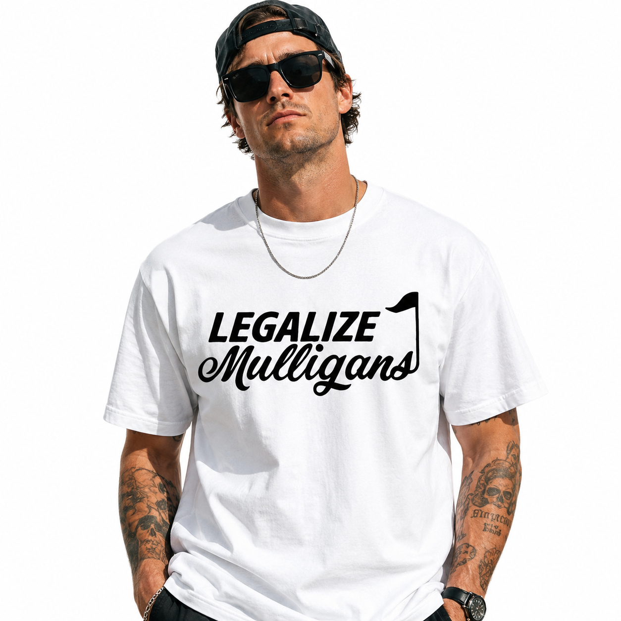 Legalize Mulligans Funny Golf Graphic T-Shirt Golfer Humor Tee for Men