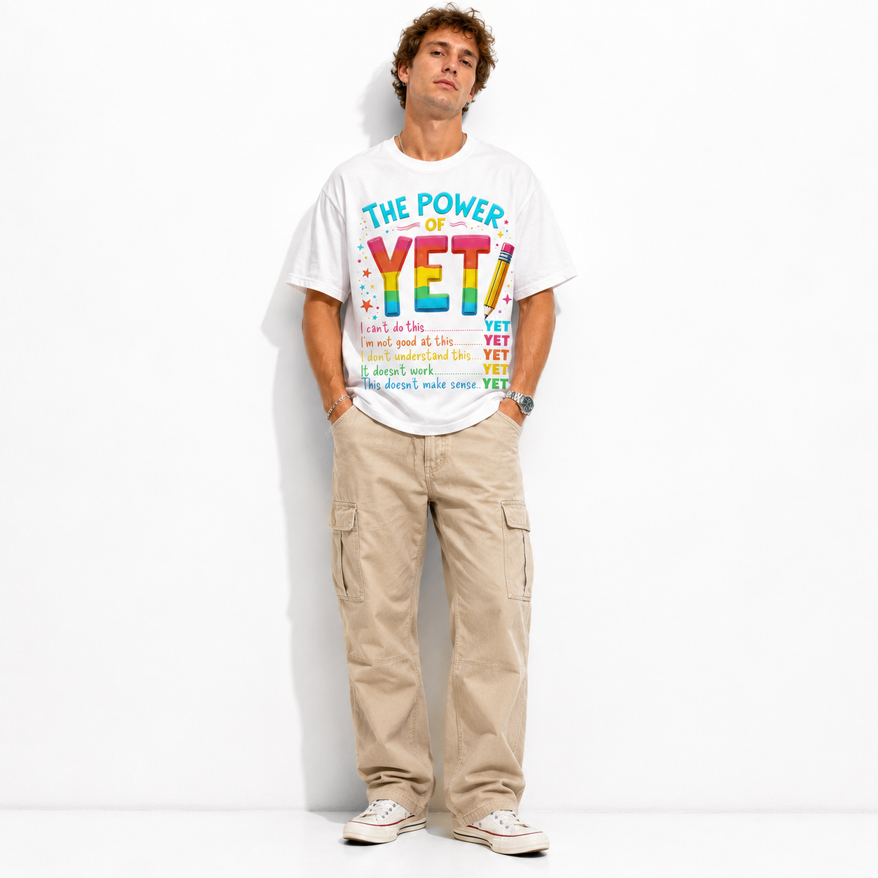 The Power of Yet Graphic T-Shirt Motivational Teacher School Tee