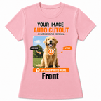 AI Background Remove Custom Women T-Shirt – Design Your Own Personalized Shirt