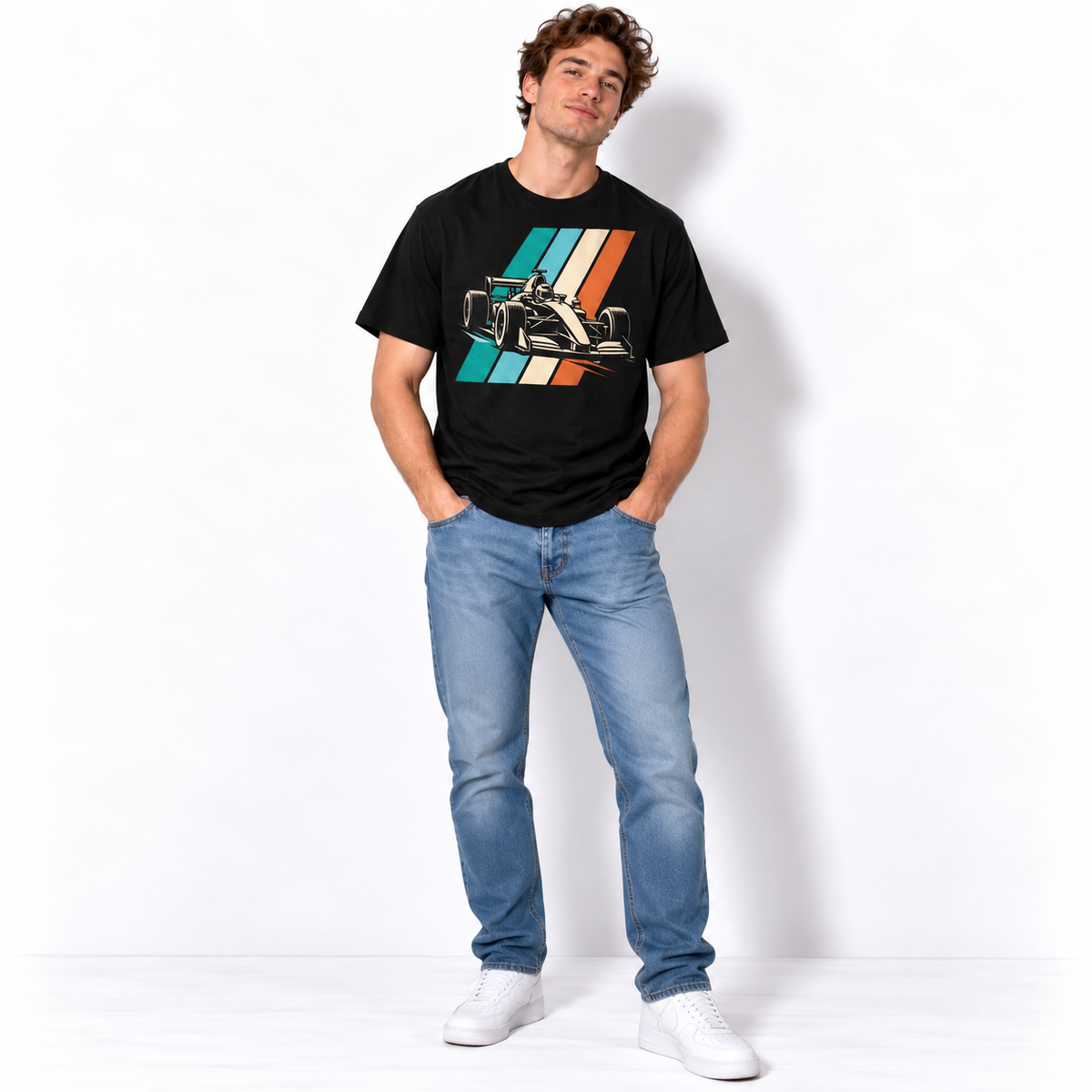 Retro Formula Racing Car Motorsport Men's Graphic T-Shirt