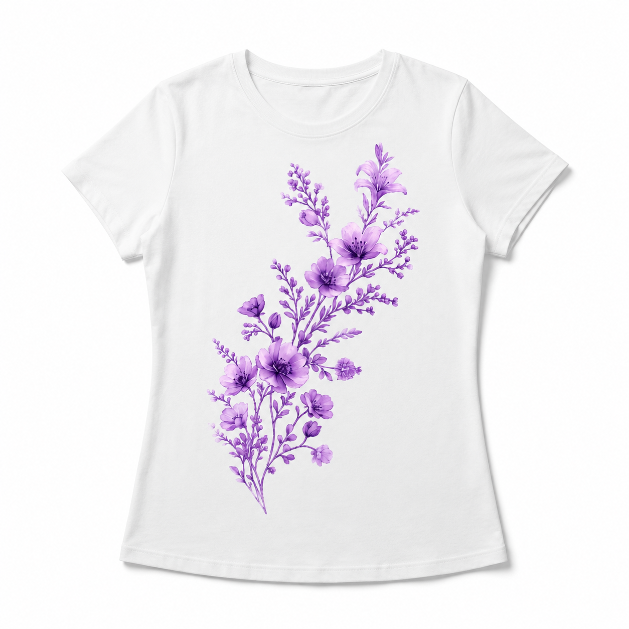 Women Floral Graphic T-Shirt Cute Flower Casual Crew Neck Short Sleeve Tee Top
