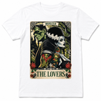 Men's Gothic Monster Lovers Graphic T-Shirt Vintage Horror Tee
